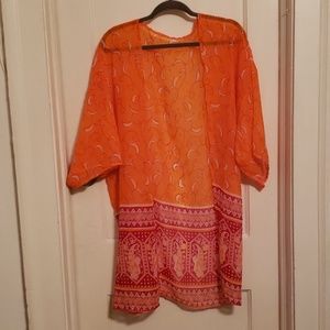 Orange kimono NWOT